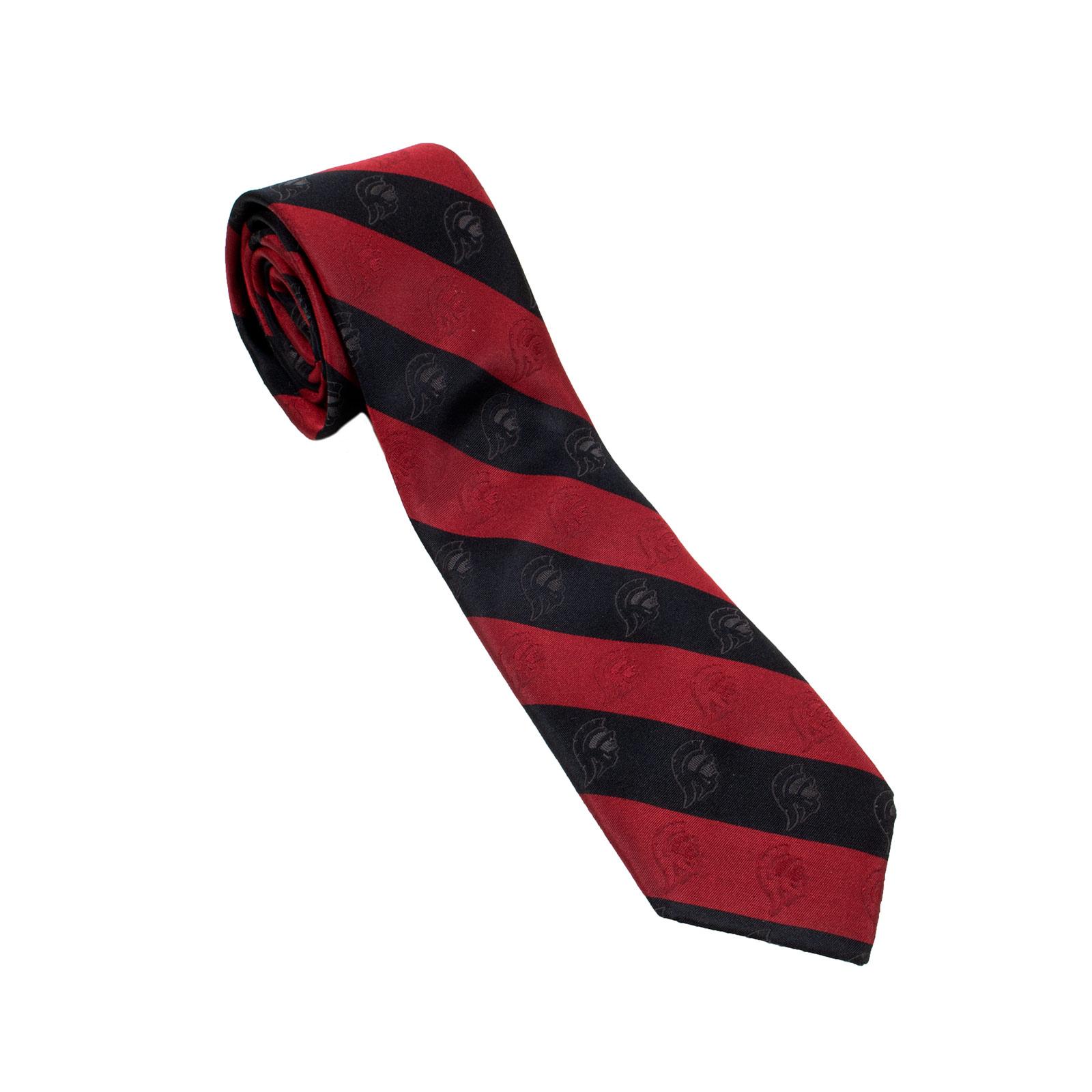 USC Tonal Tommy Cardinal and Black Stripe Tie by Jardine image01